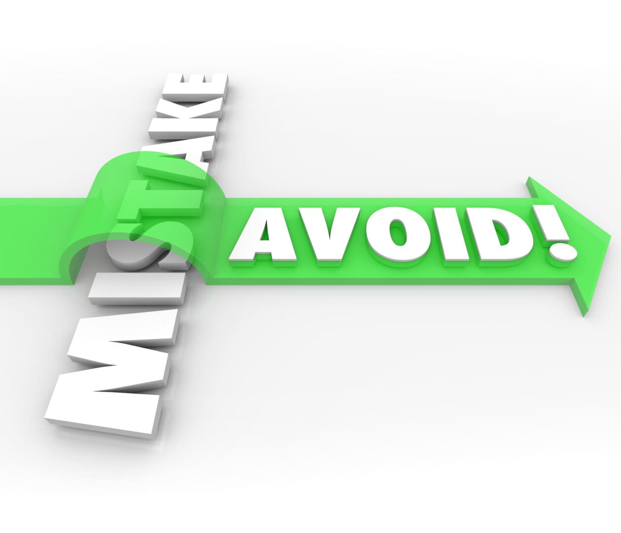 A green arrow with the word " avoid " on it.